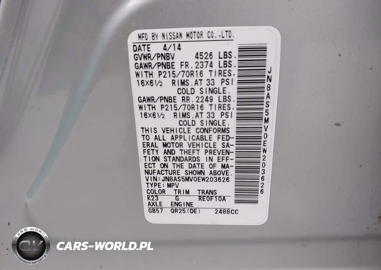 2014 Nissan Rogue Select S VIN:JN8AS5MV0EW203626 - 9