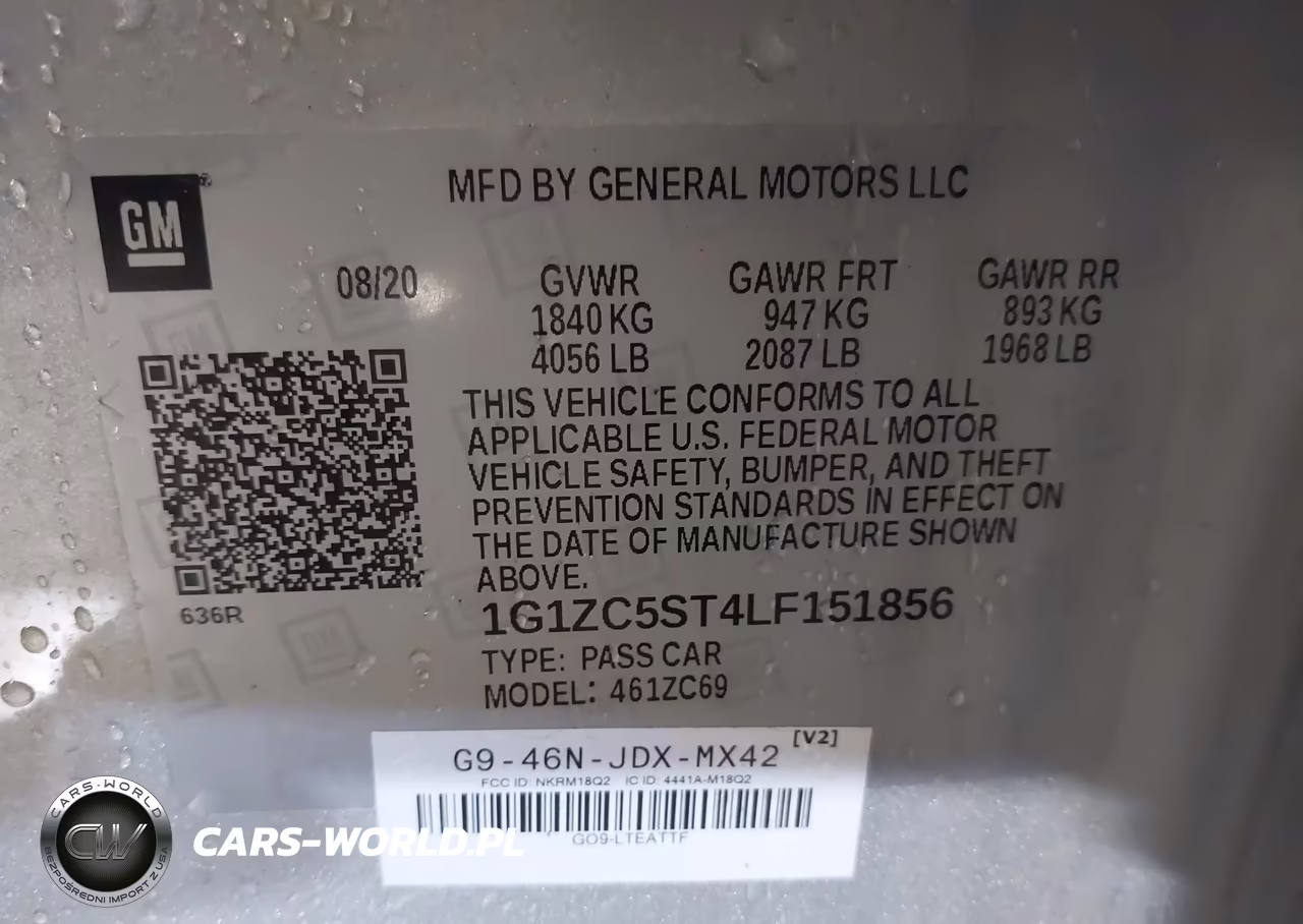 2020 Chevrolet Malibu Fwd 1Fl VIN:1G1ZC5ST4LF151856 - 9