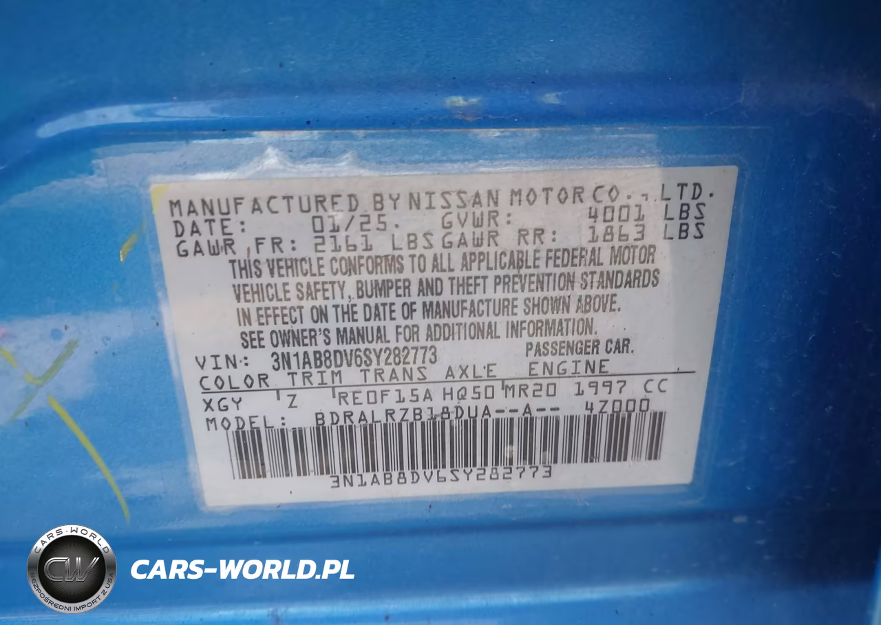 2025 Nissan Sentra Sr VIN:3N1AB8DV6SY282773 - 9