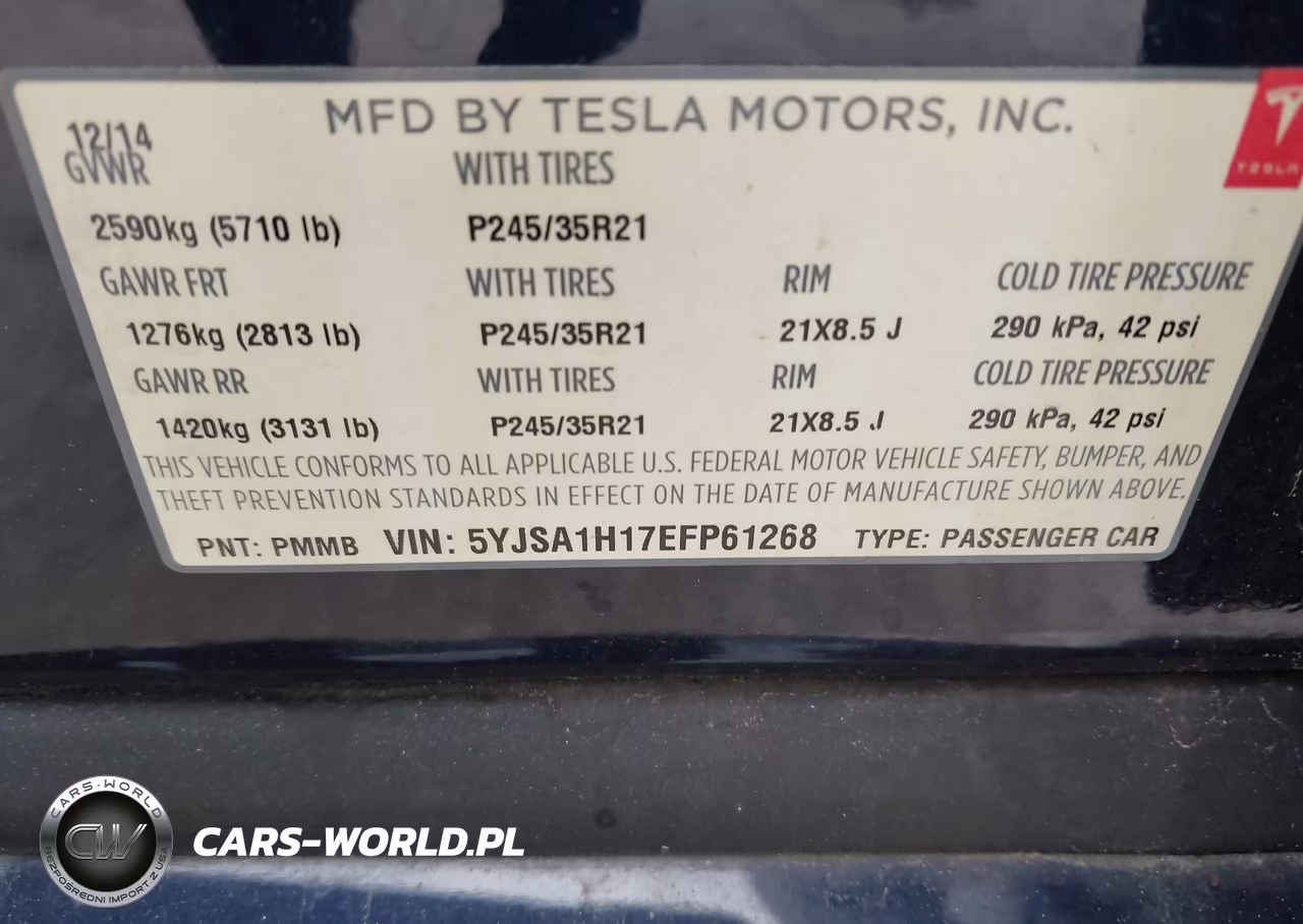 2014 Tesla Model S P85 VIN:5YJSA1H17EFP61268 - 9