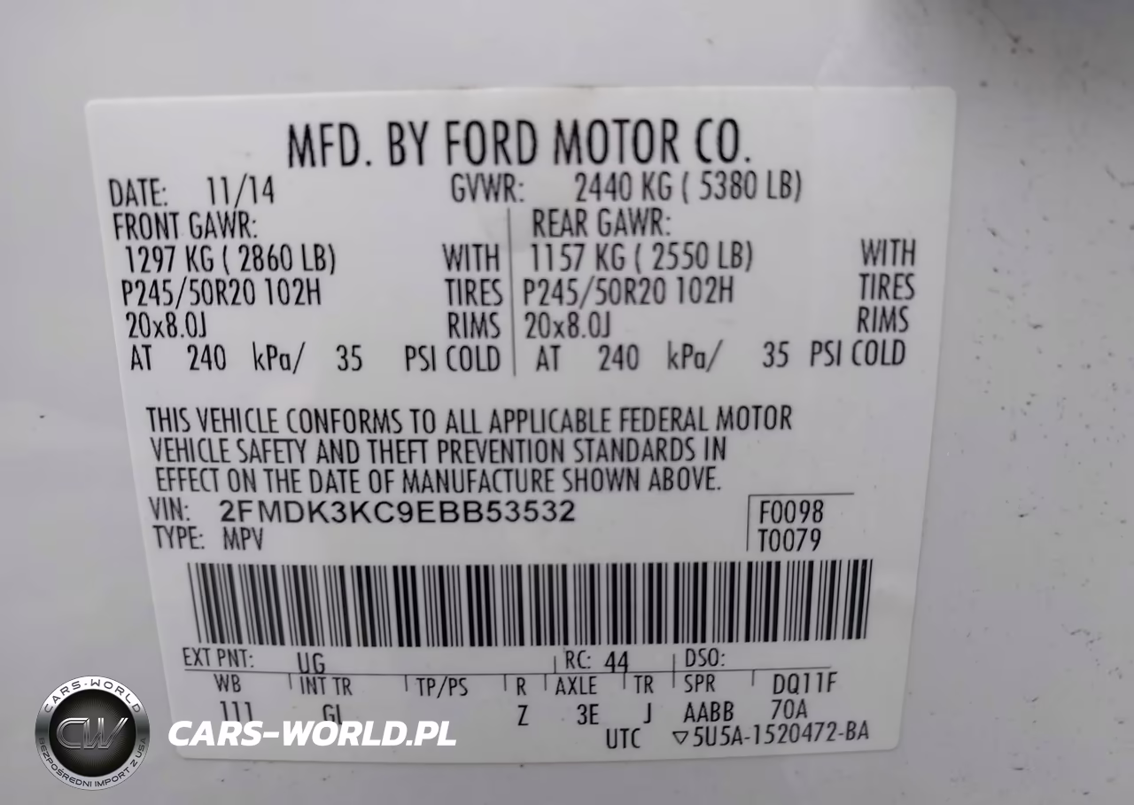 2014 Ford Edge Limited VIN:2FMDK3KC9EBB53532 - 9
