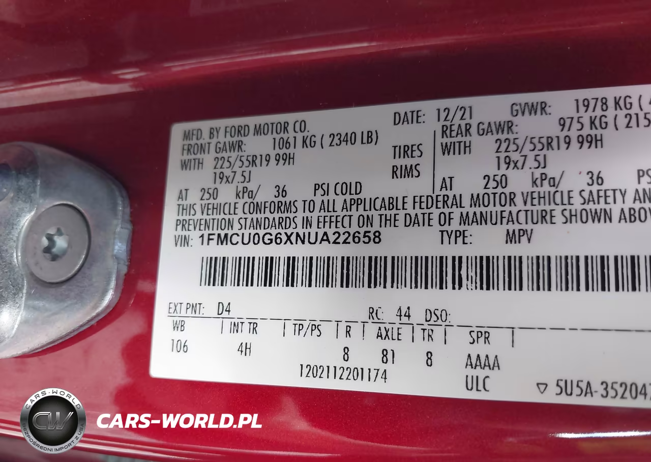 2022 Ford Escape Se VIN:1FMCU0G6XNUA22658 - 9