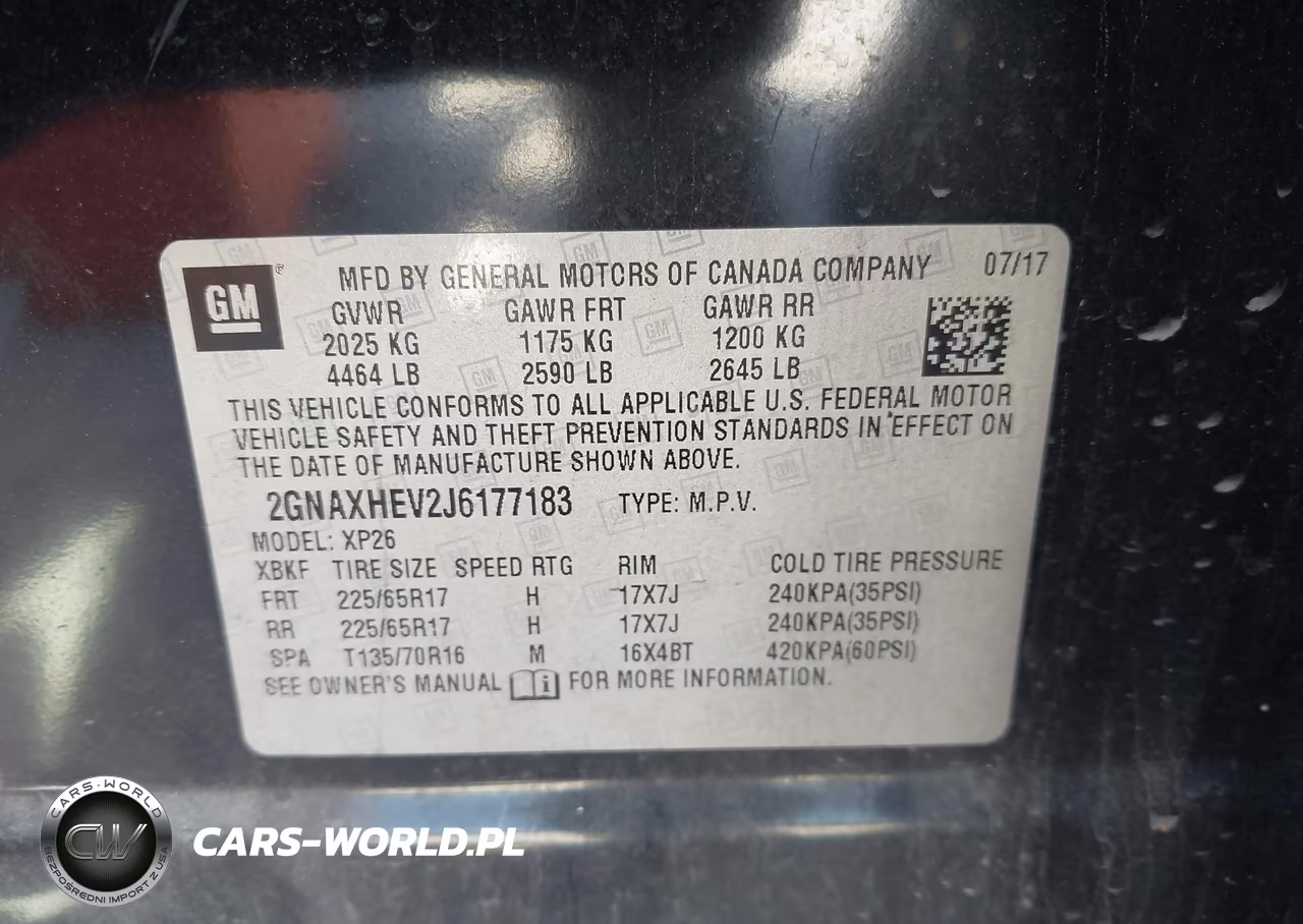 2018 Chevrolet Equinox Ls VIN:2GNAXHEV2J6177183 - 9