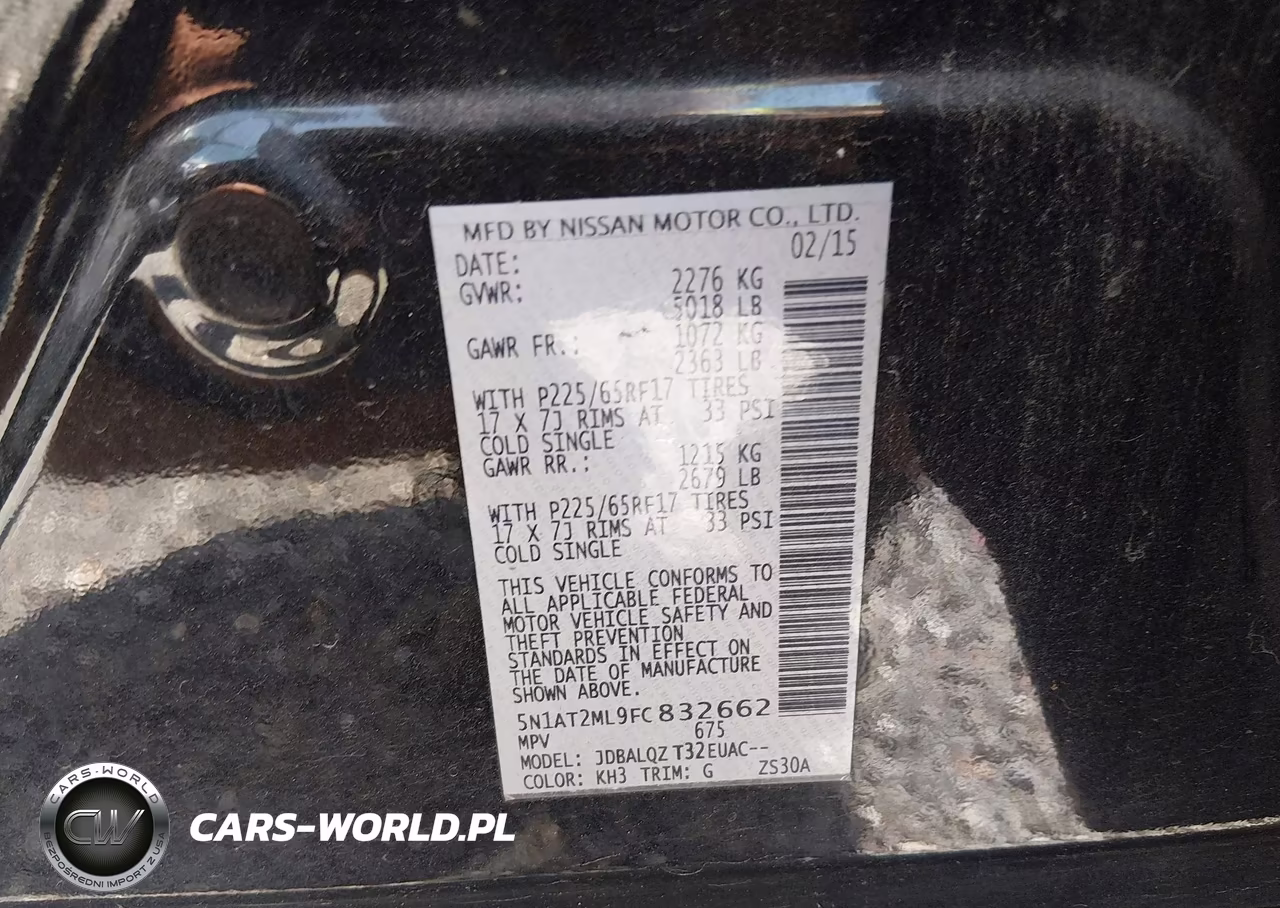 2015 Nissan Rogue Sv VIN:5N1AT2ML9FC832662 - 9
