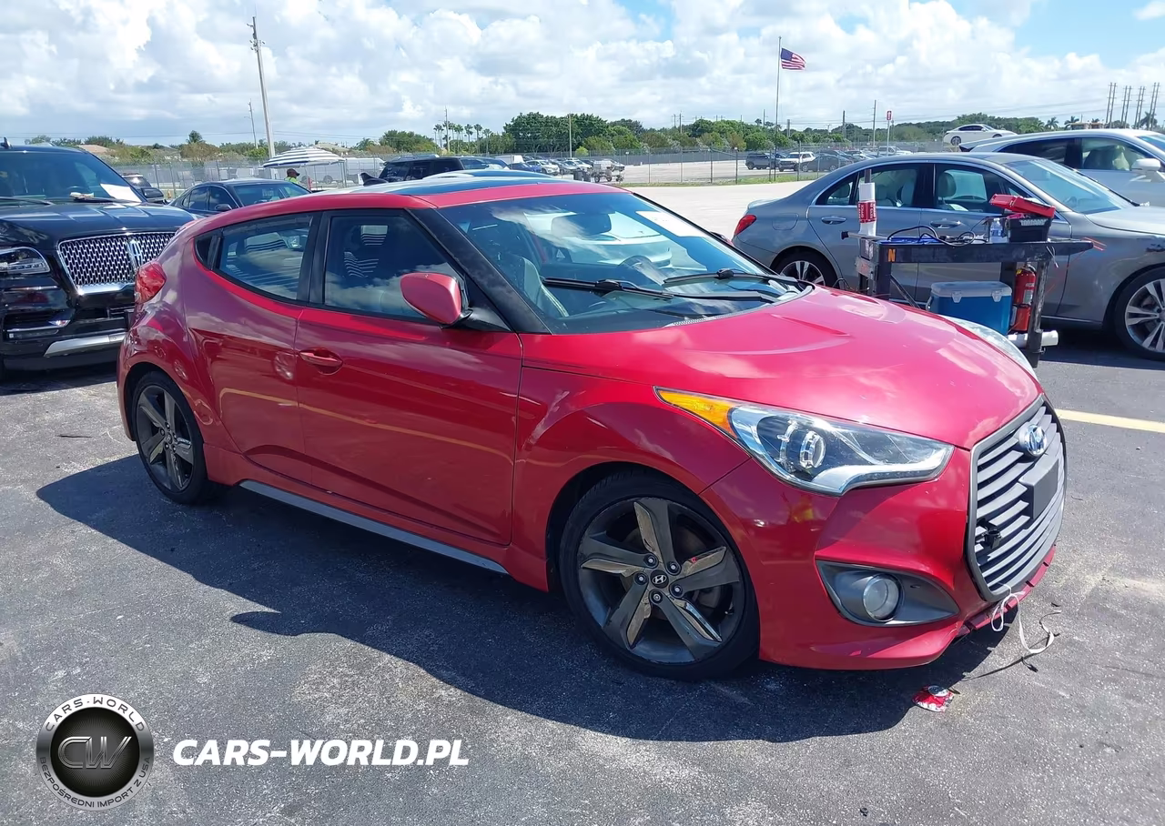 2016 Hyundai Veloster Turbo VIN:KMHTC6AE2GU292380 - 1