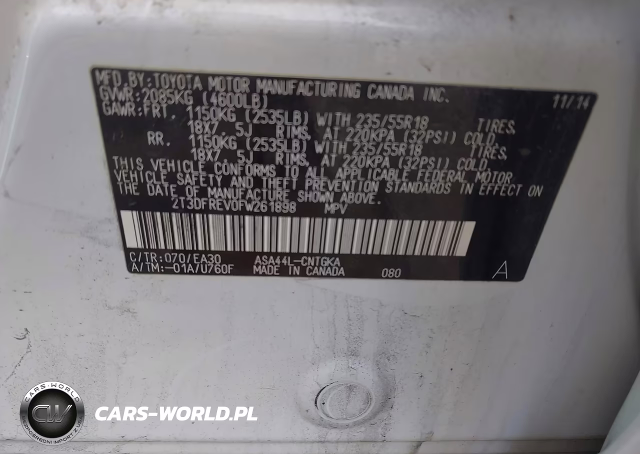 2015 Toyota Rav4 Limited VIN:2T3DFREV0FW261898 - 9