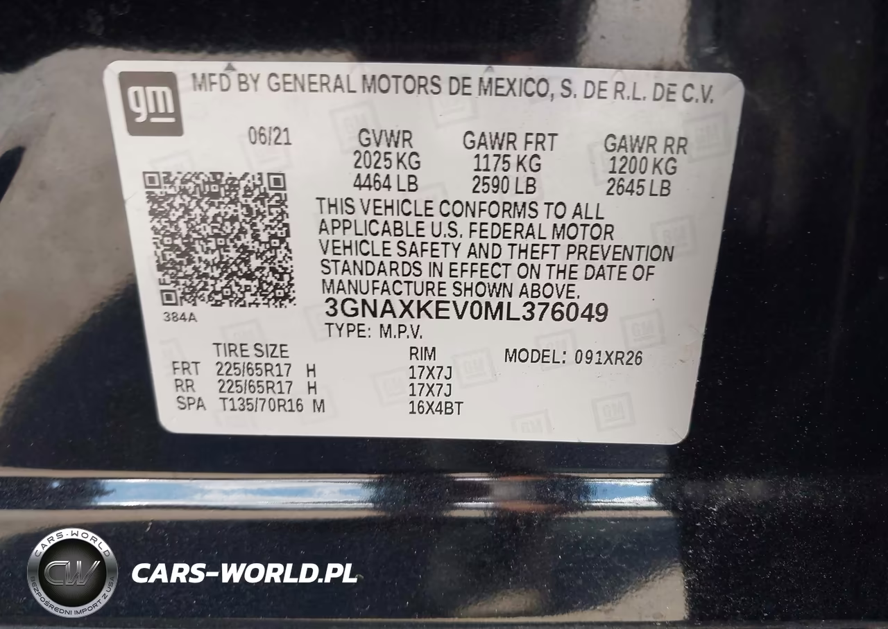 2021 Chevrolet Equinox Fwd Lt VIN:3GNAXKEV0ML376049 - 9