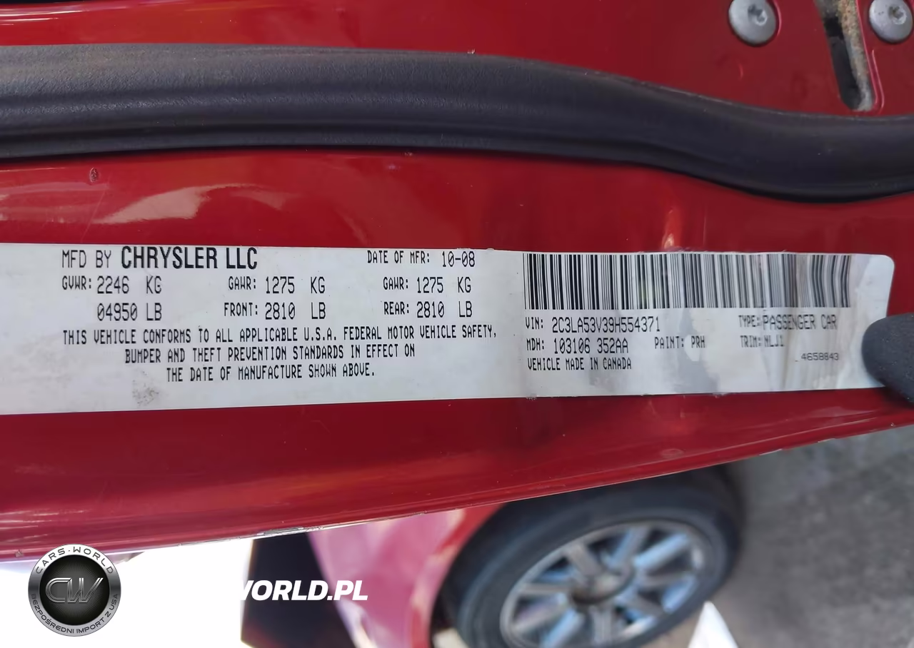 2009 Chrysler 300 Touring VIN:2C3LA53V39H554371 - 9