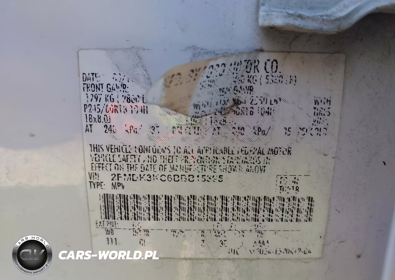 2011 Ford Edge Limited VIN:2FMDK3KC6BBB15395 - 9