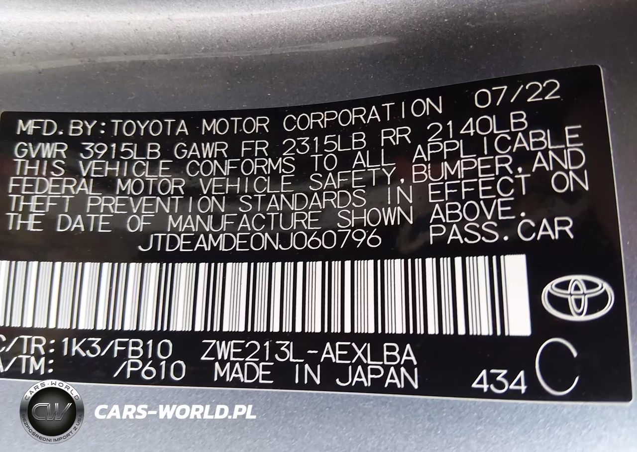2022 Toyota Corolla Hybrid Le VIN:JTDEAMDE0NJ060796 - 9