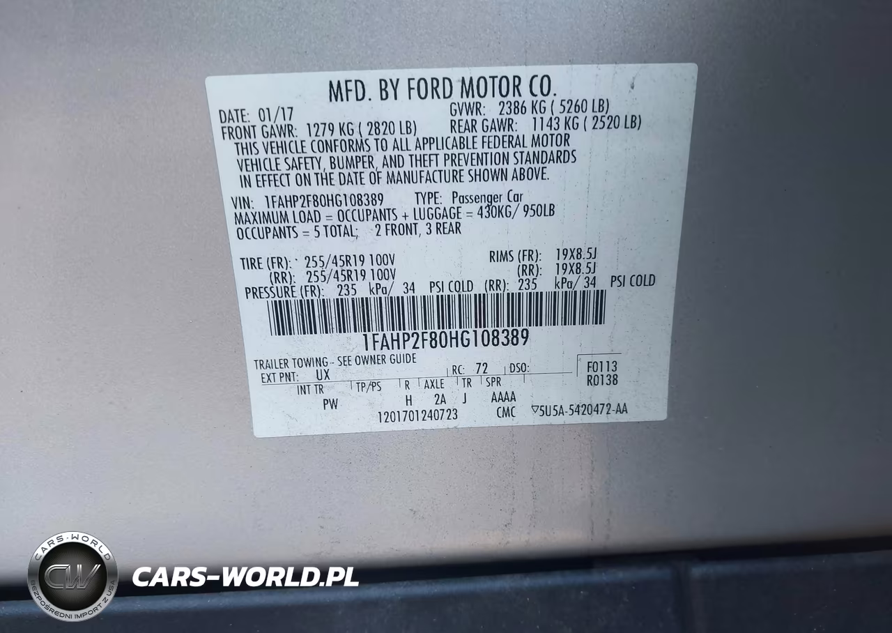 2017 Ford Taurus Limited VIN:1FAHP2F80HG108389 - 9