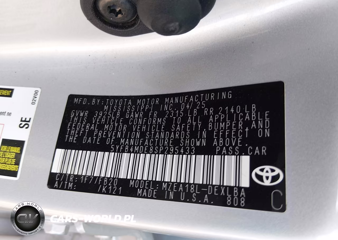 2025 Toyota Corolla Le VIN:5YFB4MDE8SP295433 - 9