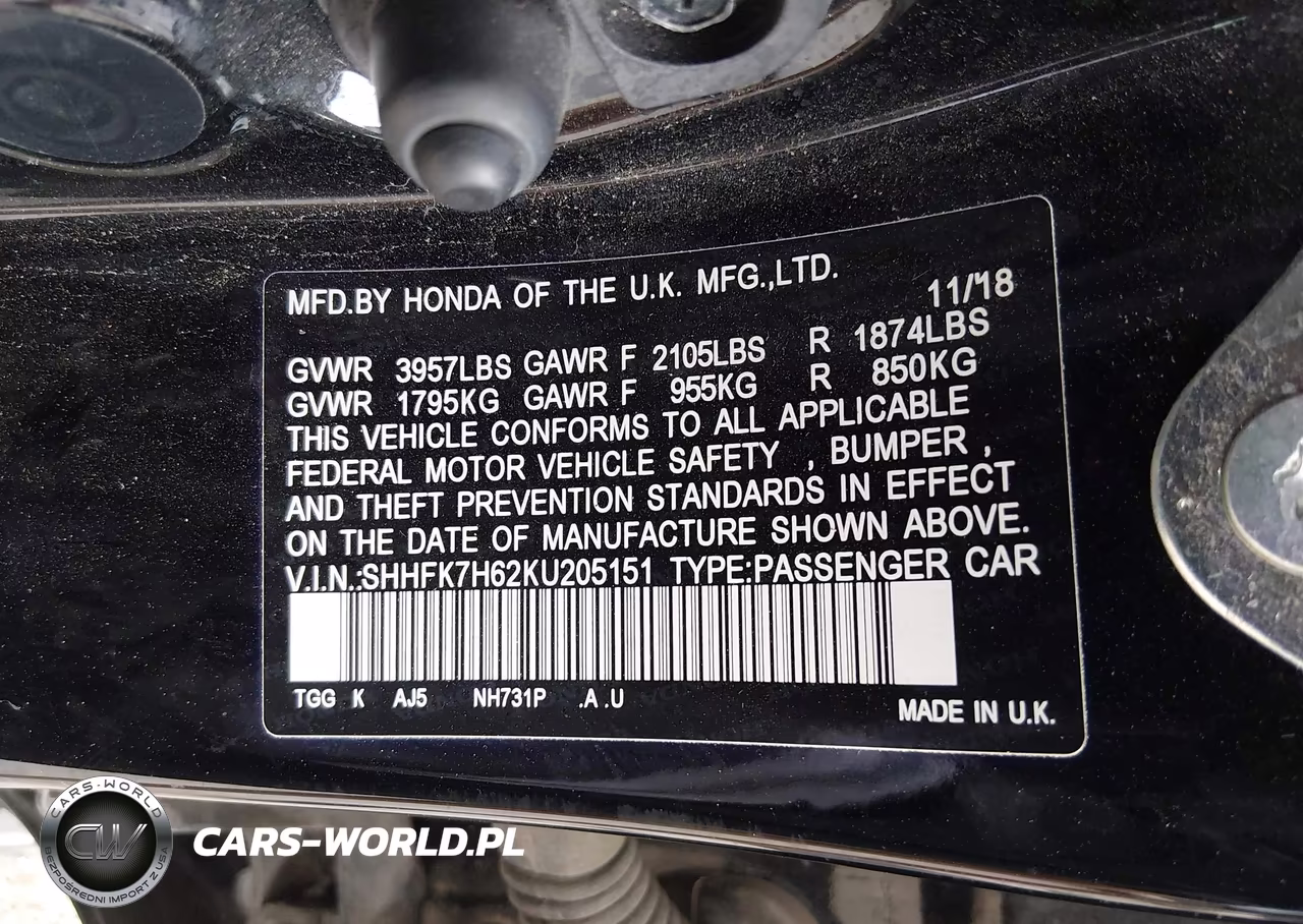 2019 Honda Civic Ex VIN:SHHFK7H62KU205151 - 9