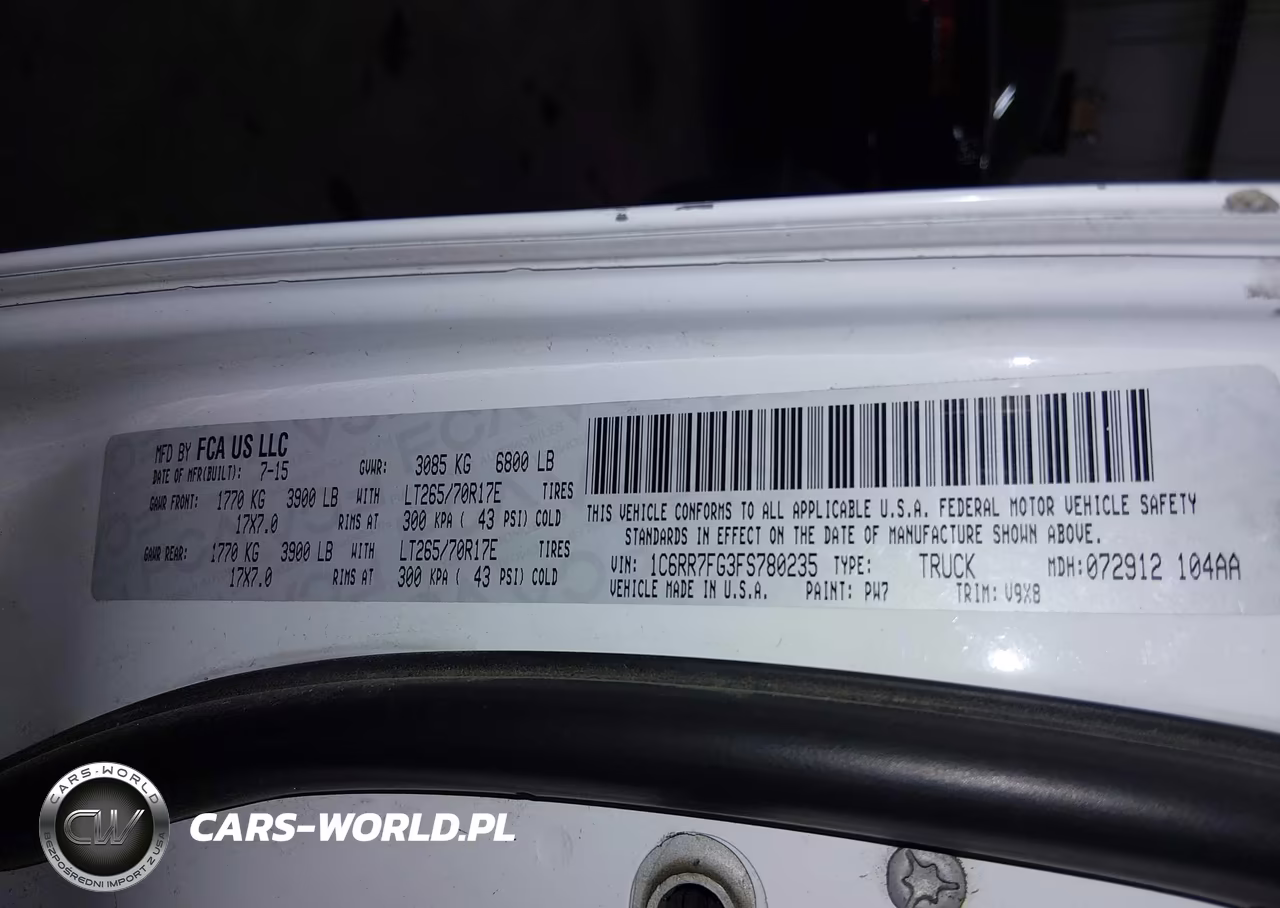 2015 Ram 1500 Tradesman VIN:1C6RR7FG3FS780235 - 9