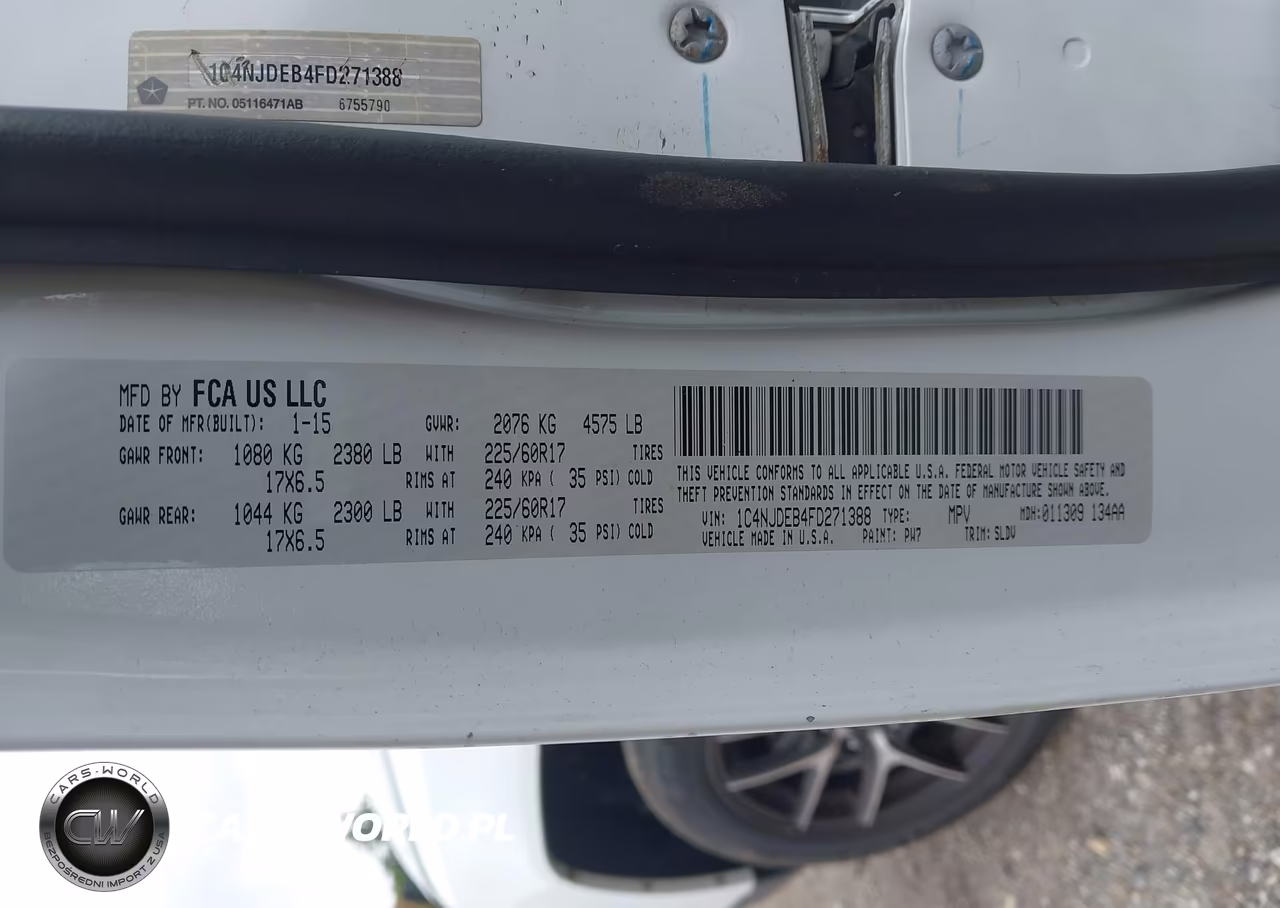 2015 Jeep Compass High Altitude Edition VIN:1C4NJDEB4FD271388 - 9