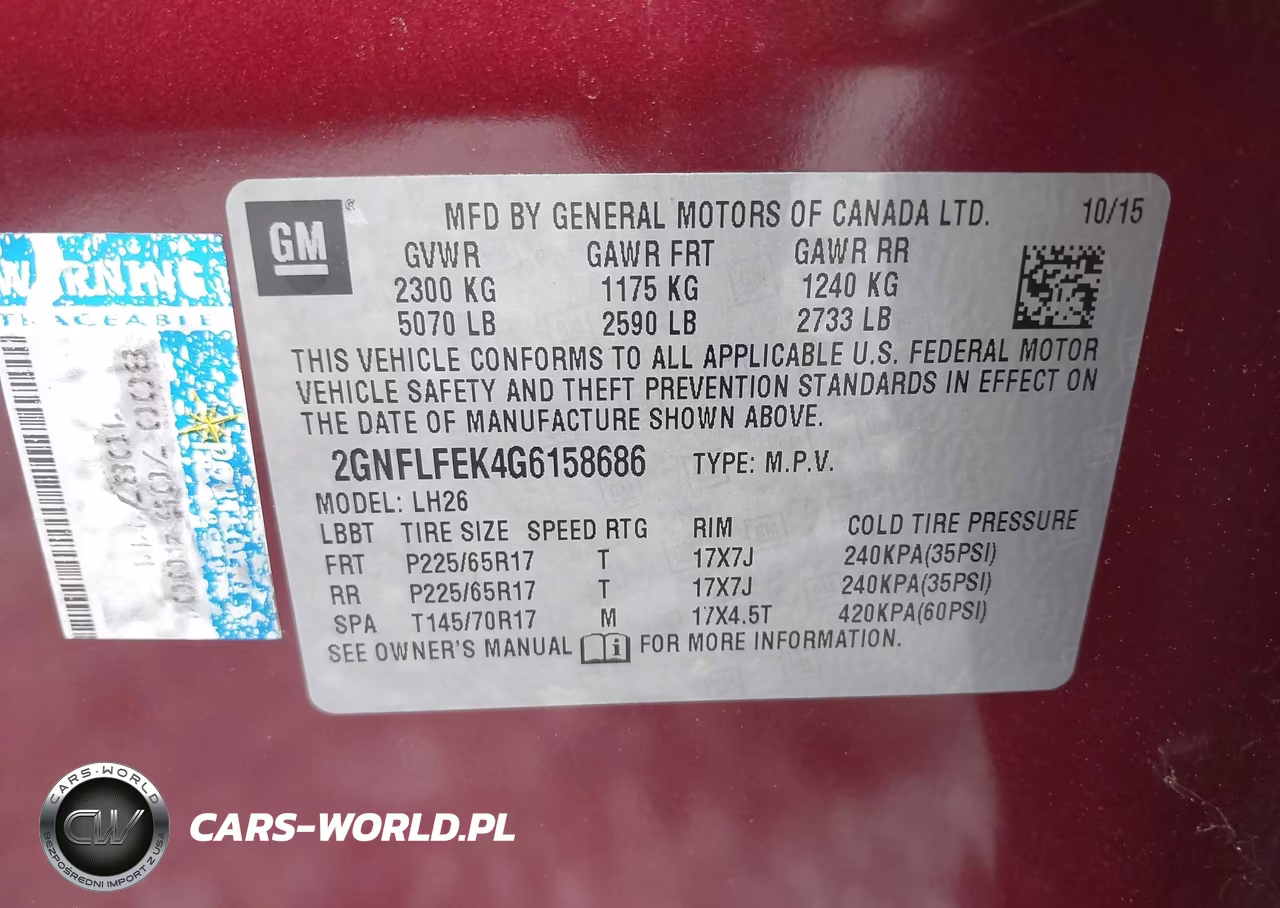 2016 Chevrolet Equinox Lt VIN:2GNFLFEK4G6158686 - 9
