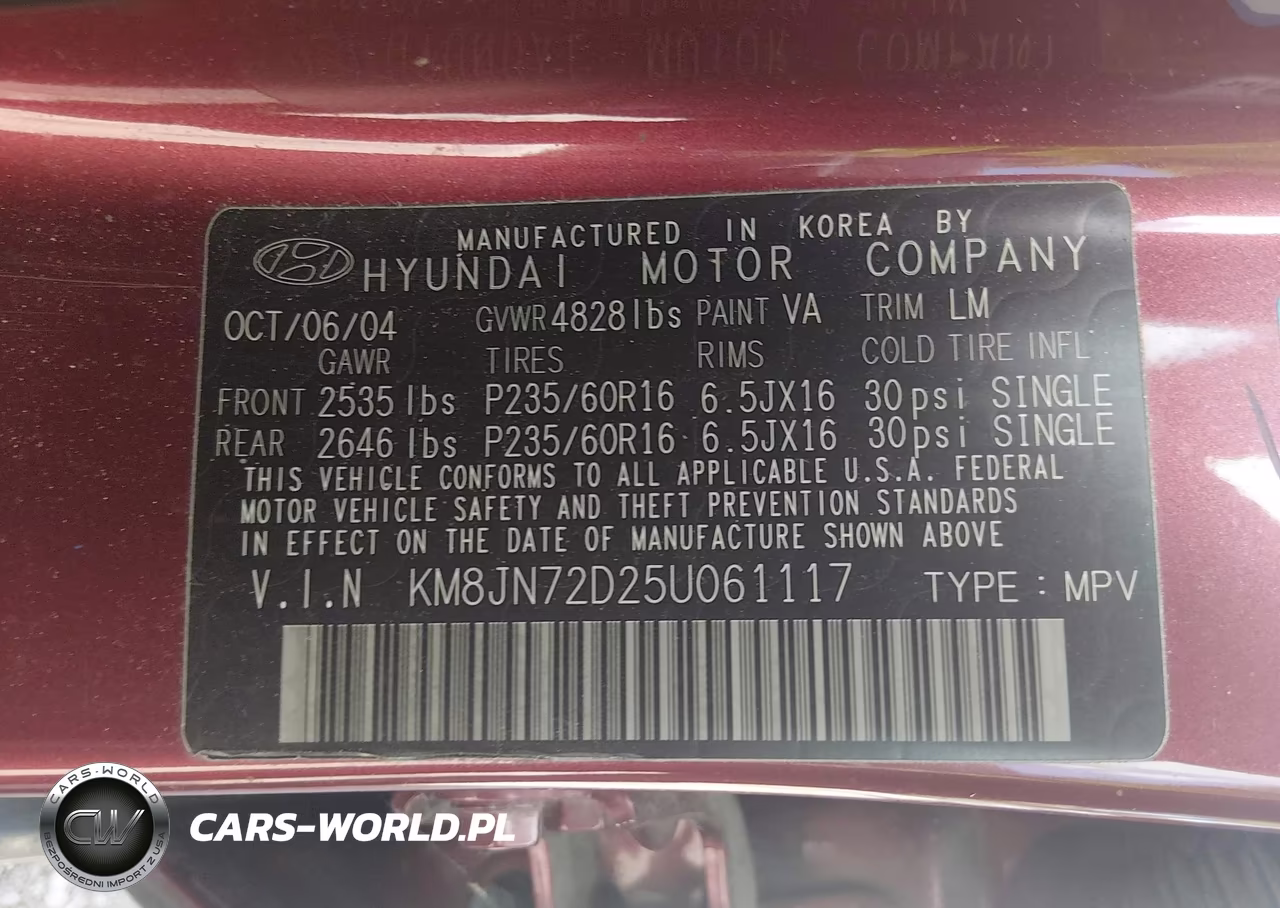 2005 Hyundai Tucson Gls-Lx VIN:KM8JN72D25U061117 - 9