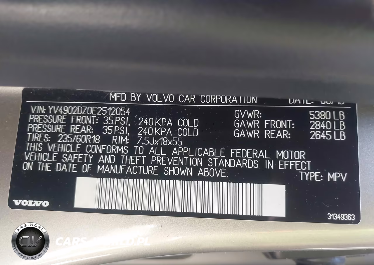 2014 Volvo Xc60 T6 Premier Plus VIN:YV4902DZ0E2512054 - 9