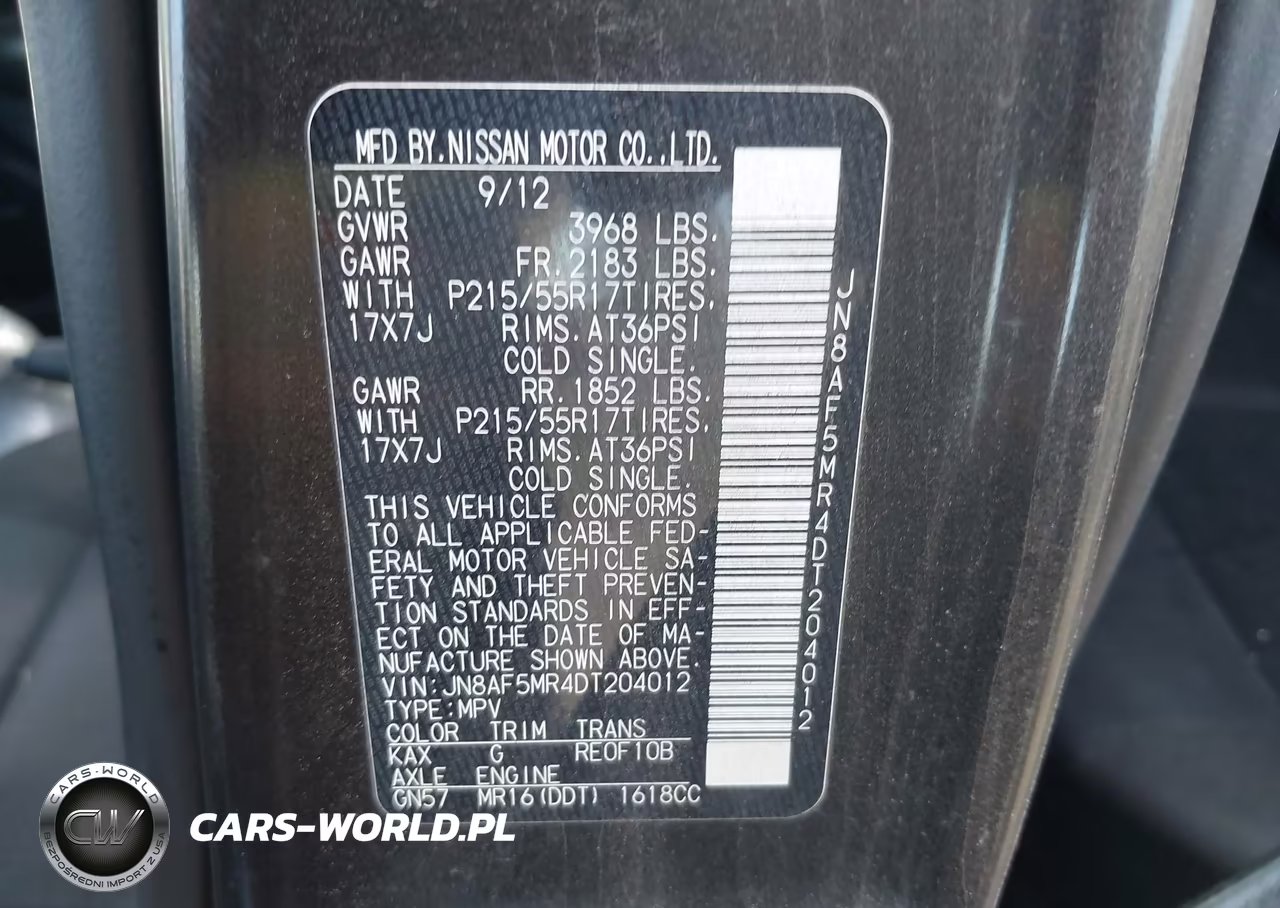 2013 Nissan Juke Sv VIN:JN8AF5MR4DT204012 - 9