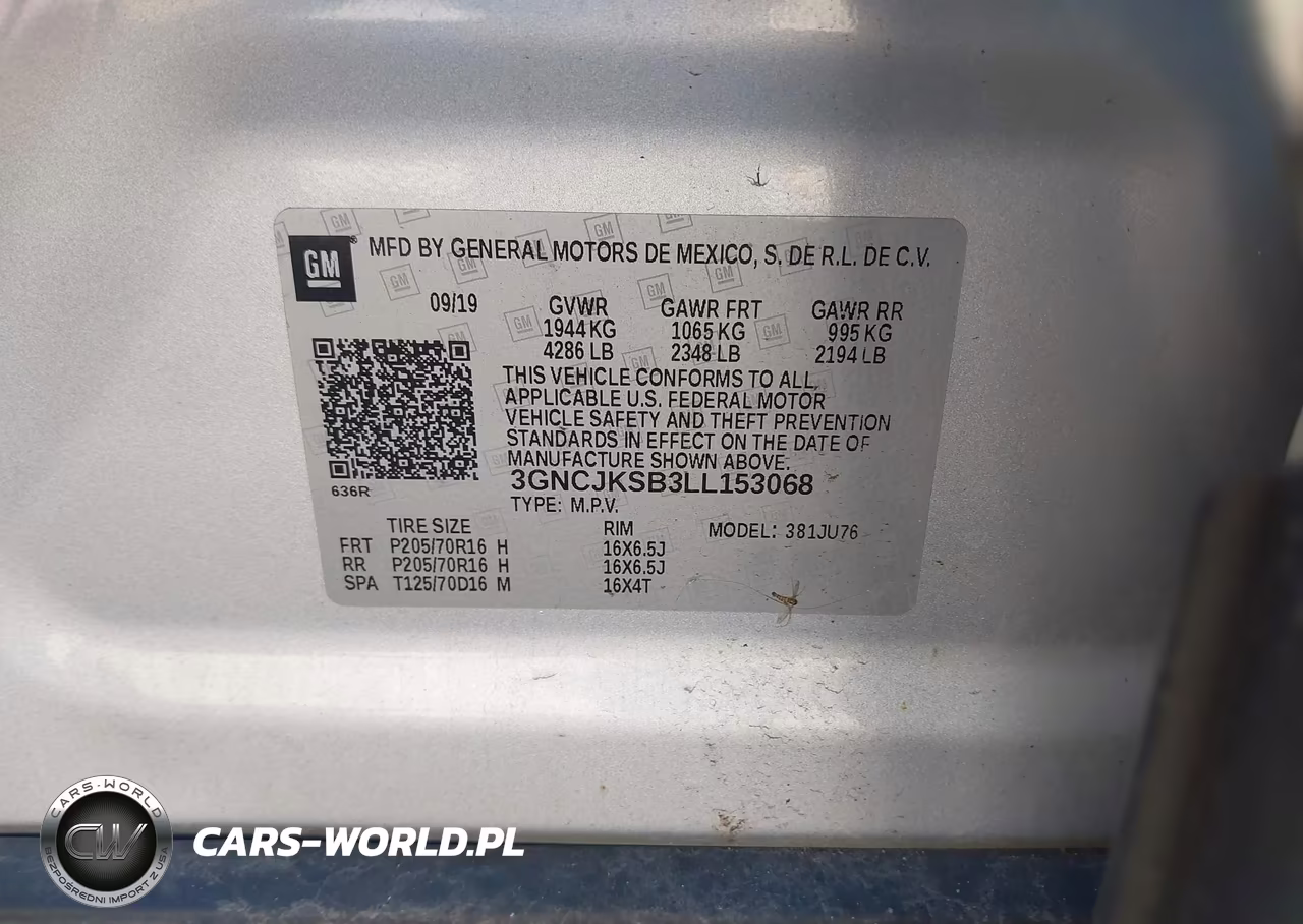 2020 Chevrolet Trax Fwd Ls VIN:3GNCJKSB3LL153068 - 9