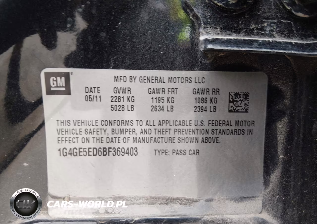 2011 Buick Lacrosse Cxs VIN:1G4GE5ED6BF369403 - 9