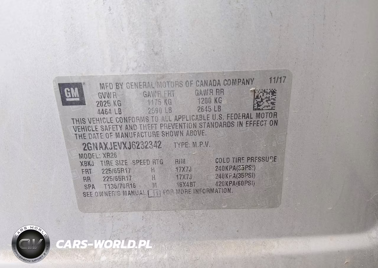 2018 Chevrolet Equinox Lt VIN:2GNAXJEVXJ6232342 - 9