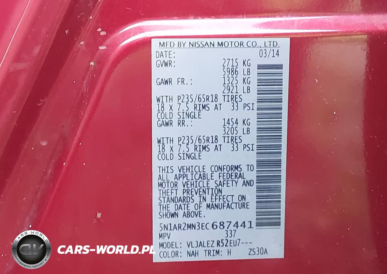 2014 Nissan Pathfinder Sv VIN:5N1AR2MN3EC687441 - 9