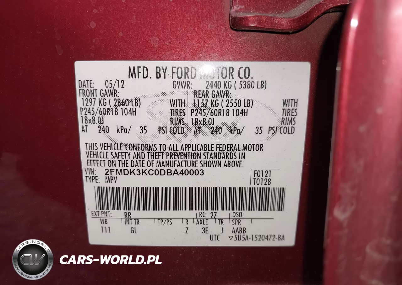 2013 Ford Edge Limited VIN:2FMDK3KC0DBA40003 - 9