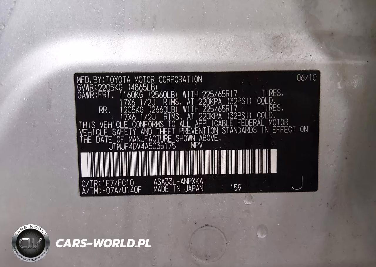 2010 Toyota Rav4 VIN:JTMJF4DV4A5035175 - 9