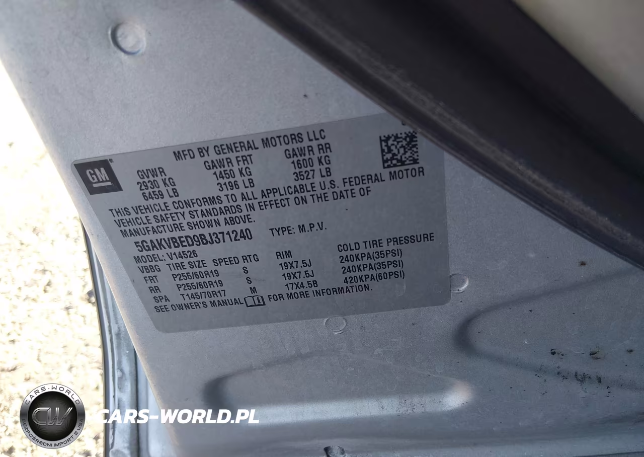 2011 Buick Enclave 1Xl VIN:5GAKVBED9BJ371240 - 9