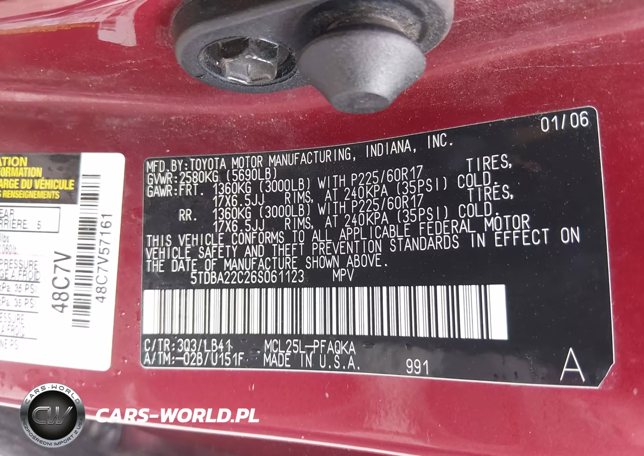 2006 Toyota Sienna Xle VIN:5TDBA22C26S061123 - 9