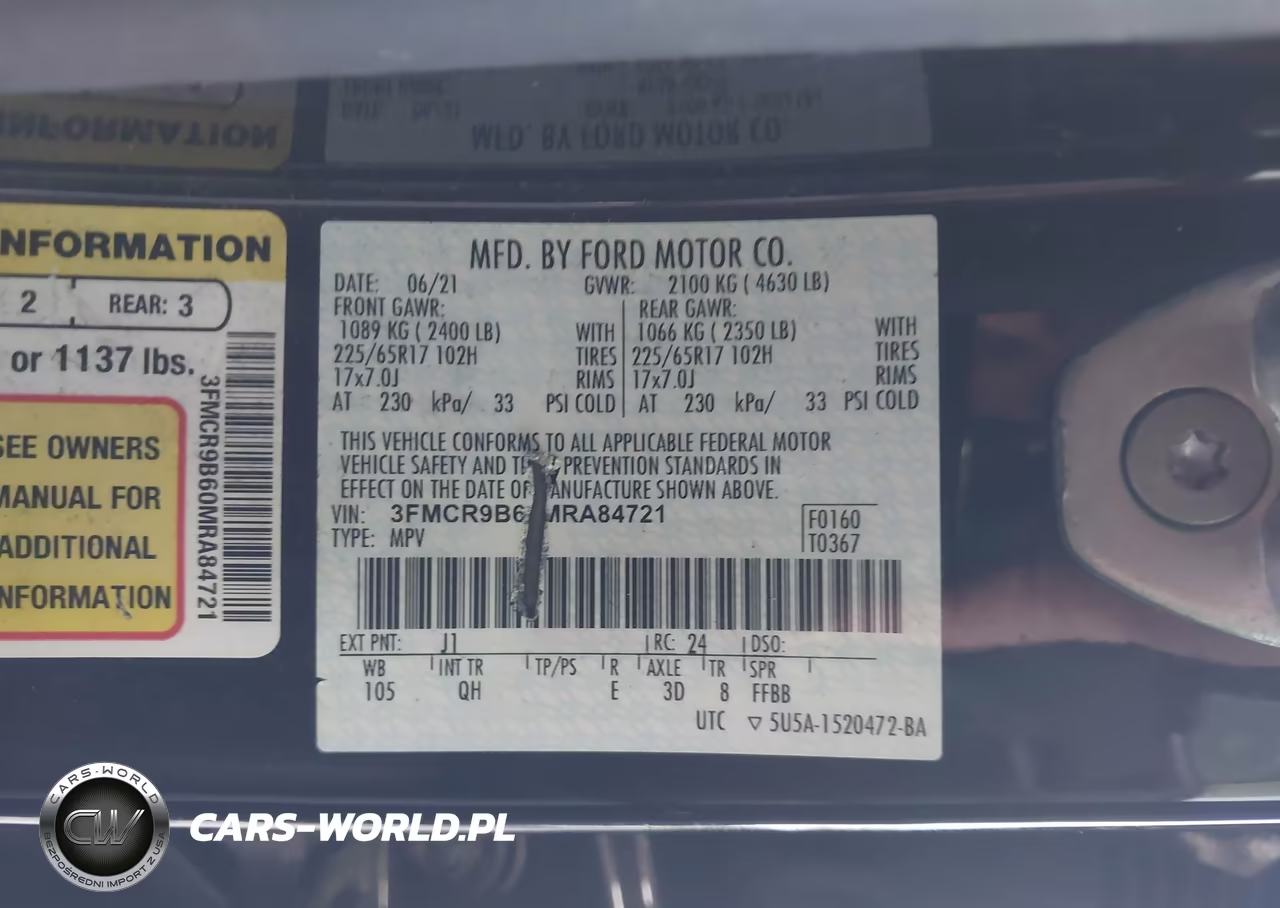 2021 Ford Bronco Sport Big Bend VIN:3FMCR9B60MRA84721 - 9