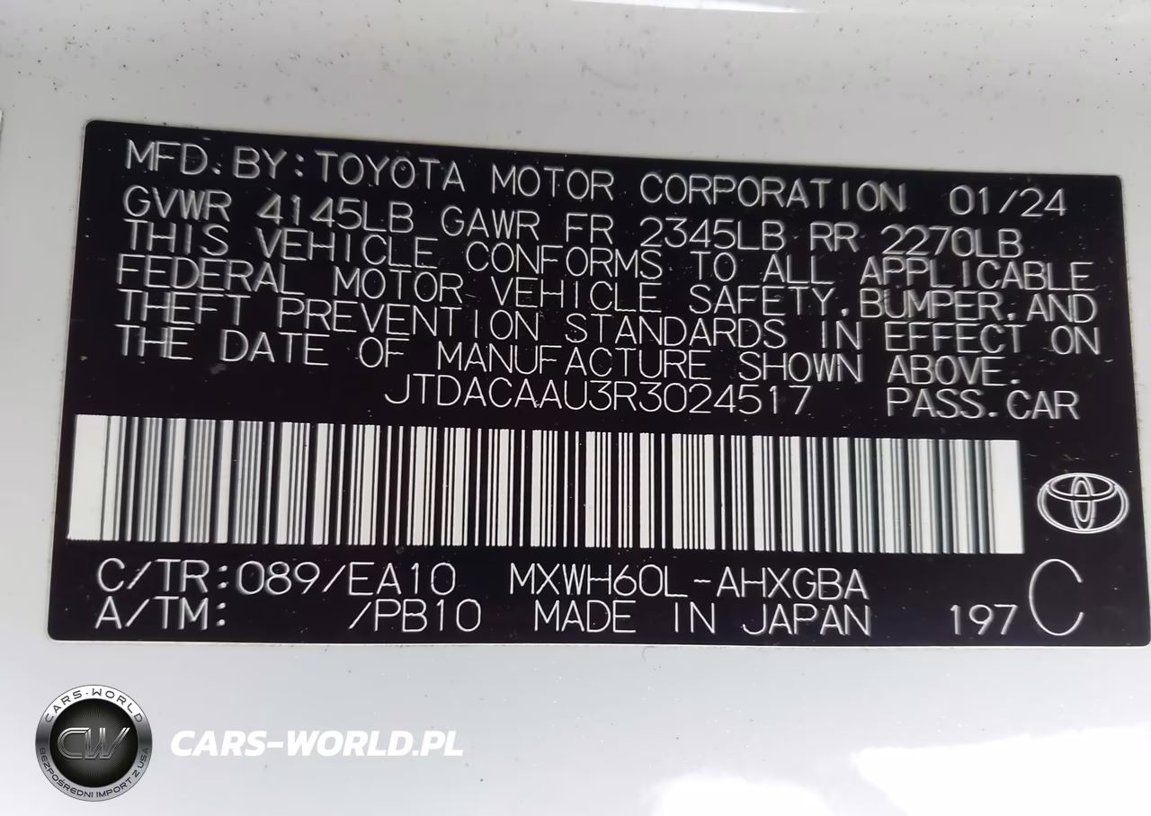 2024 Toyota Prius Xle VIN:JTDACAAU3R3024517 - 9