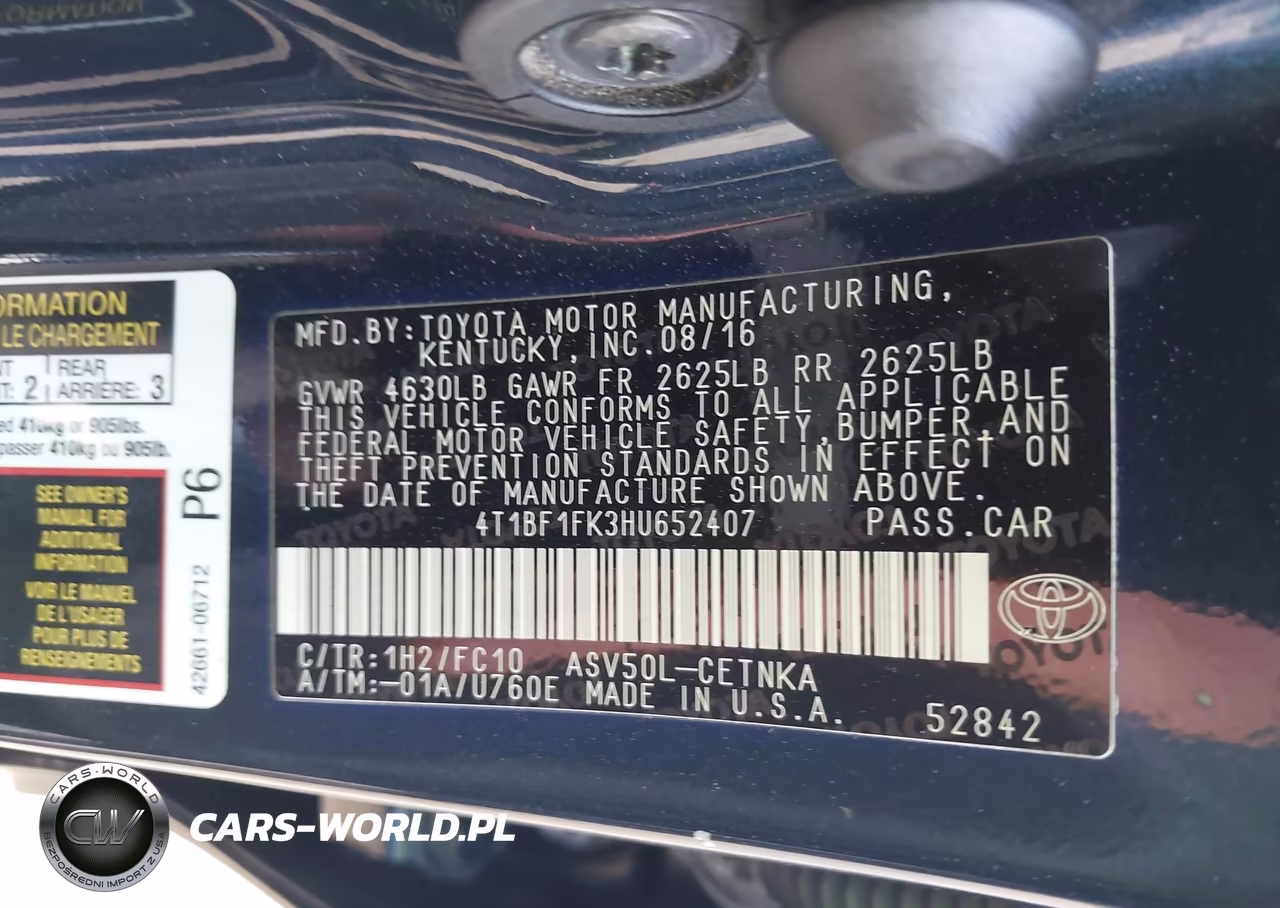 2017 Toyota Camry Le VIN:4T1BF1FK3HU652407 - 9