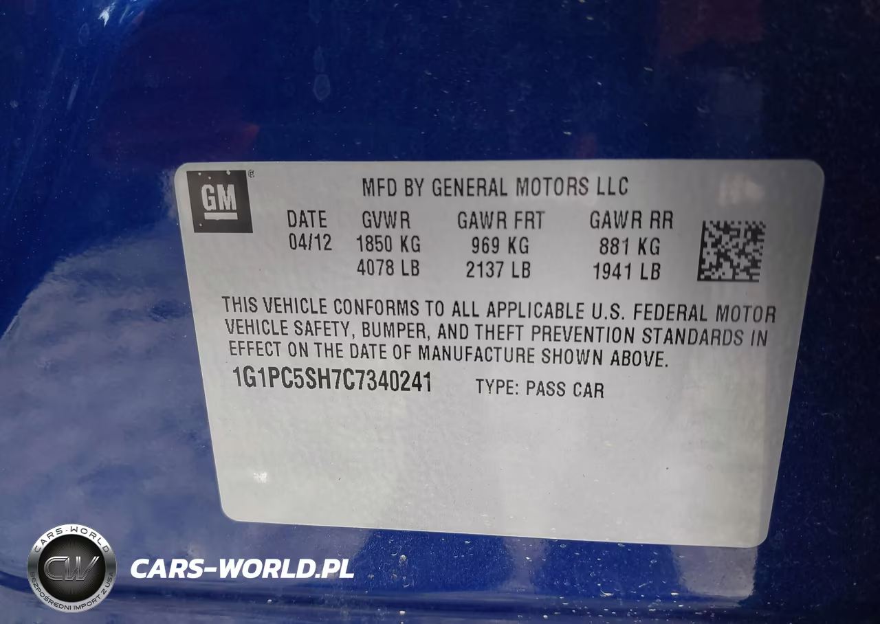 2012 Chevrolet Cruze Ls VIN:1G1PC5SH7C7340241 - 9