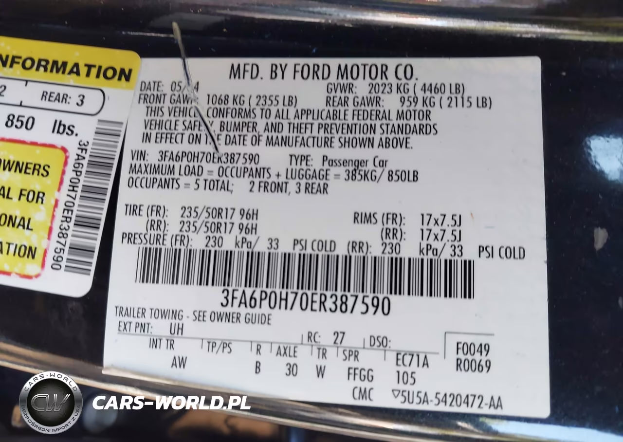 2014 Ford Fusion Se VIN:3FA6P0H70ER387590 - 9