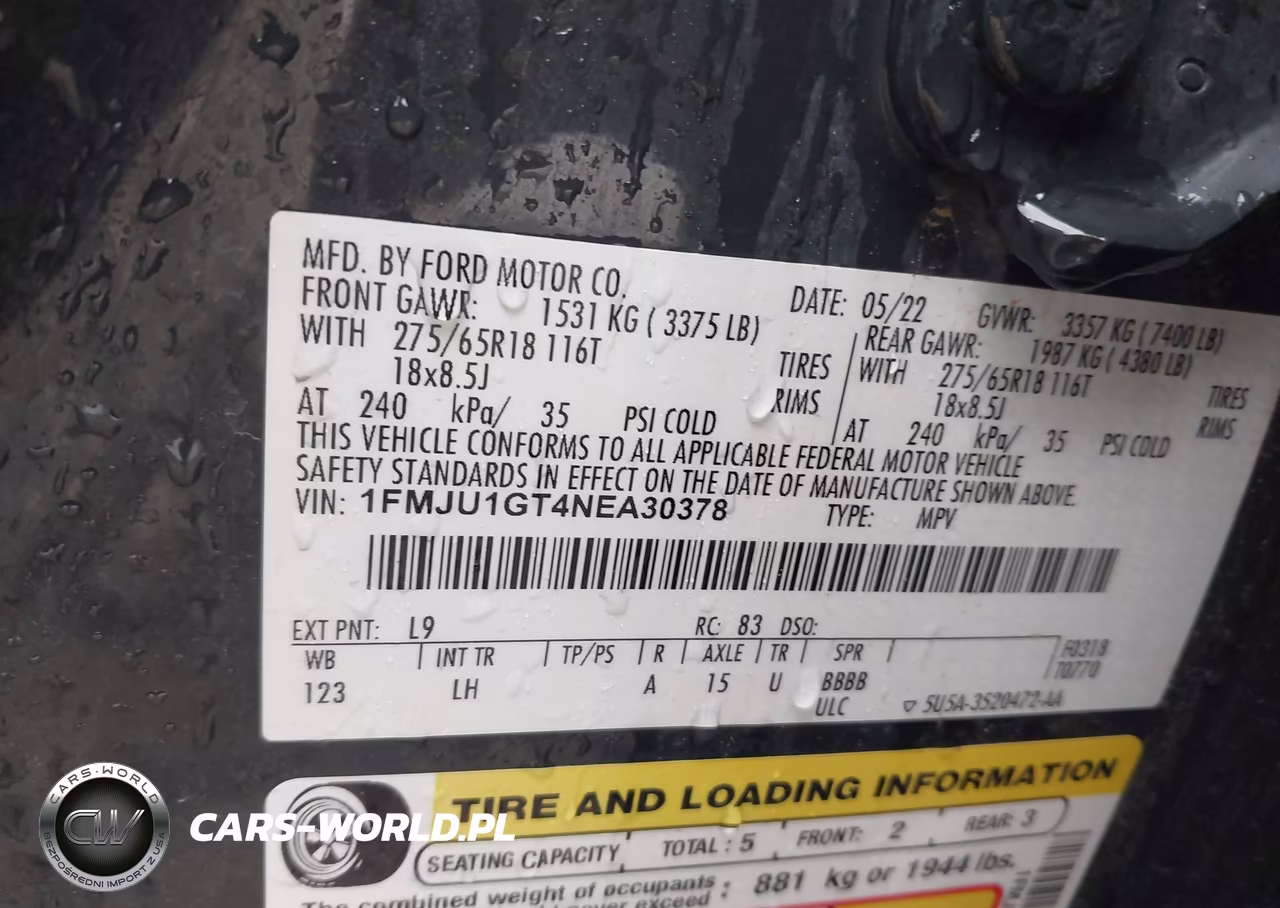 2022 Ford Expedition Xl VIN:1FMJU1GT4NEA30378 - 9