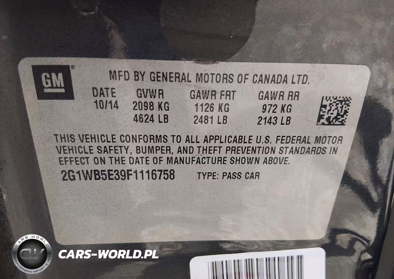 2015 Chevrolet Impala Limited Lt VIN:2G1WB5E39F1116758 - 9