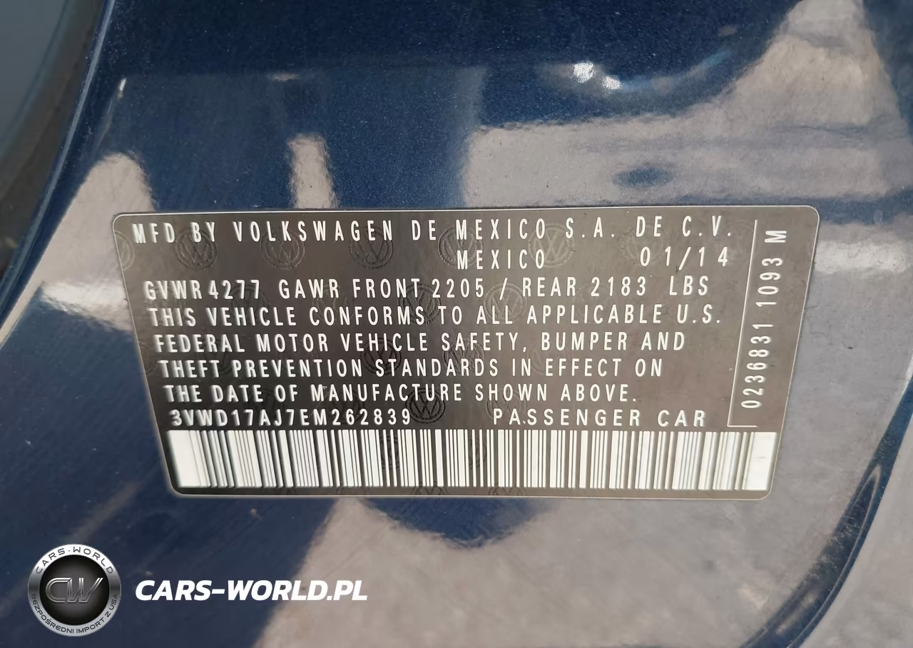 2014 Volkswagen Jetta 1.8T Se VIN:3VWD17AJ7EM262839 - 9