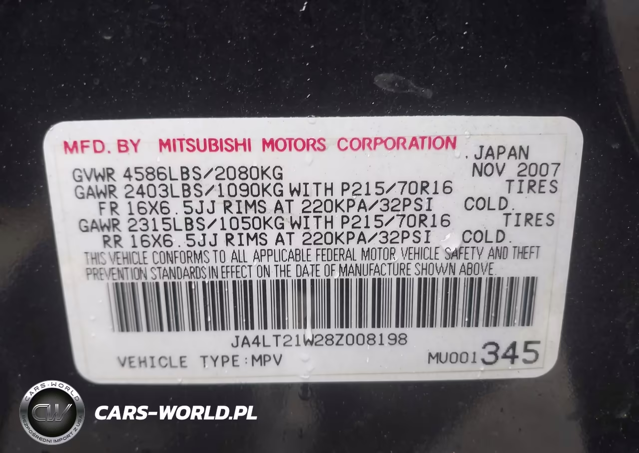 2008 Mitsubishi Outlander Es VIN:JA4LT21W28Z008198 - 9