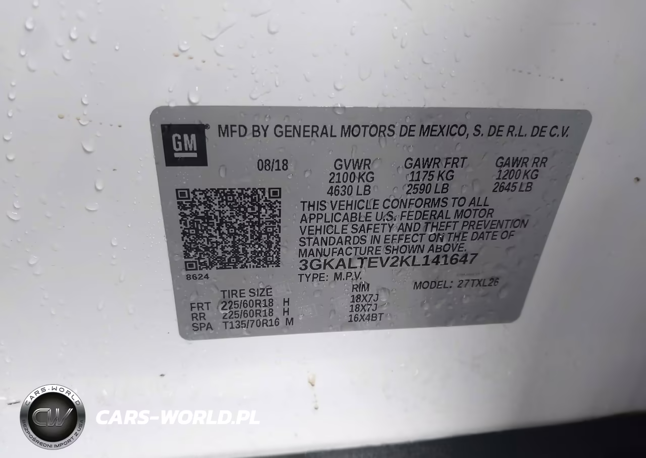 2019 GMC Terrain Sle VIN:3GKALTEV2KL141647 - 9
