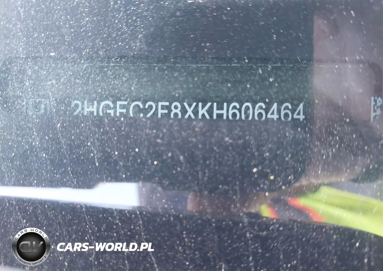 2019 Honda Civic Sport VIN:2HGFC2F8XKH606464 - 9