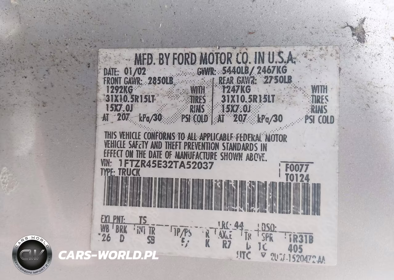 2002 Ford Ranger Super Cab VIN:1FTZR45E32TA52037 - 9