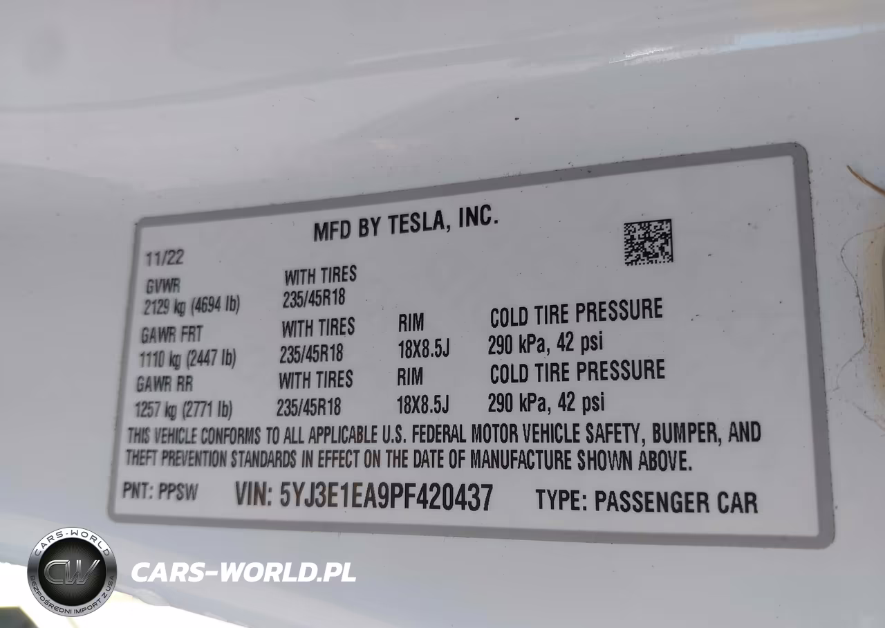 2023 Tesla Model 3 Rear-Wheel Drive VIN:5YJ3E1EA9PF420437 - 9
