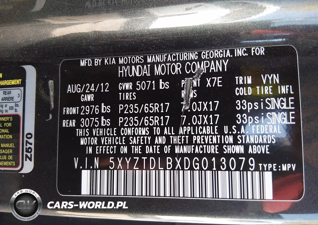 2013 Hyundai Santa Fe Sport VIN:5XYZTDLBXDG013079 - 9