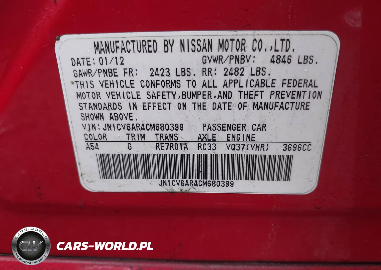 2012 Infiniti G37X VIN:JN1CV6AR4CM680399 - 9