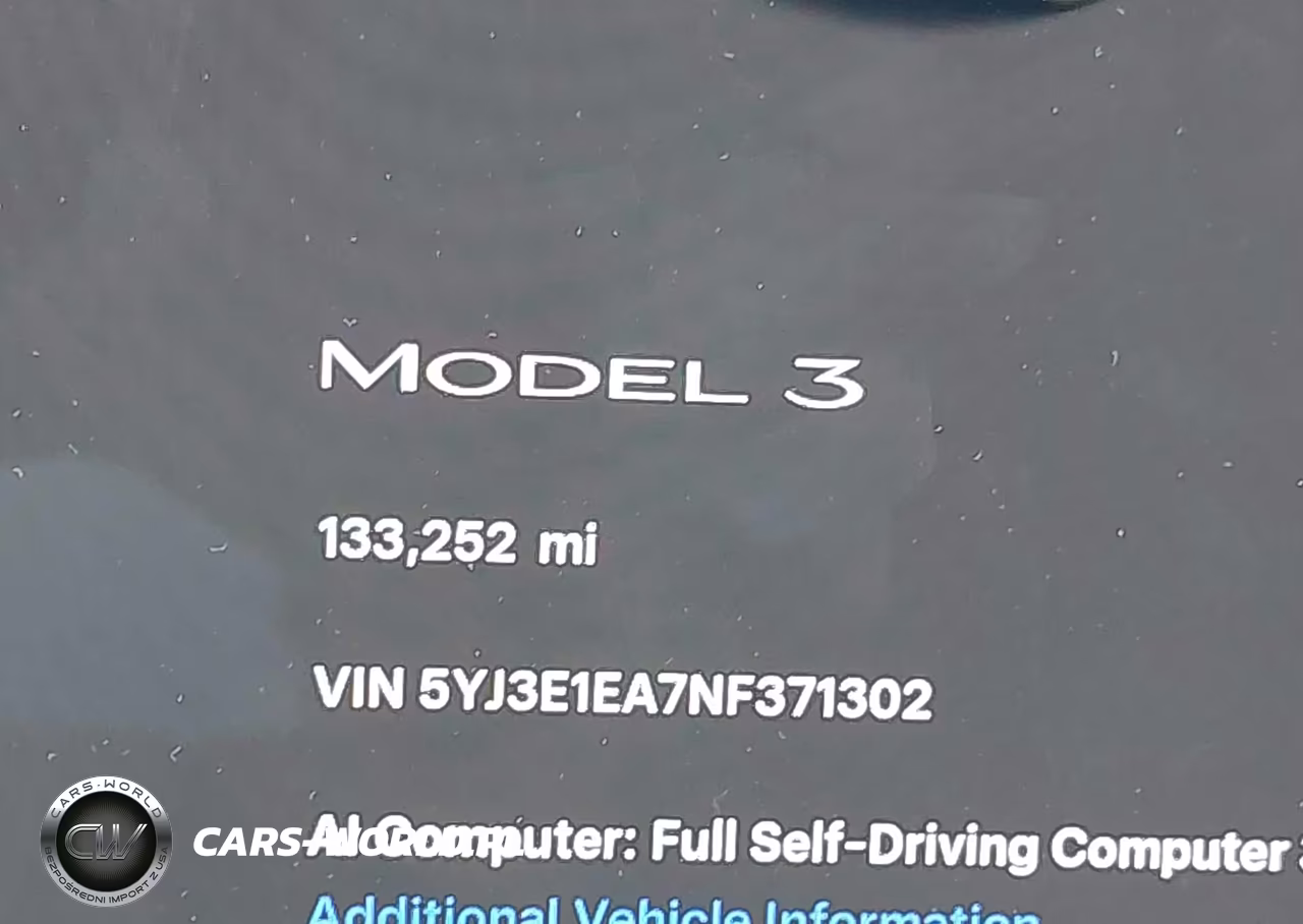 2022 Tesla Model 3 Rear-Wheel Drive VIN:5YJ3E1EA7NF371302 - 14
