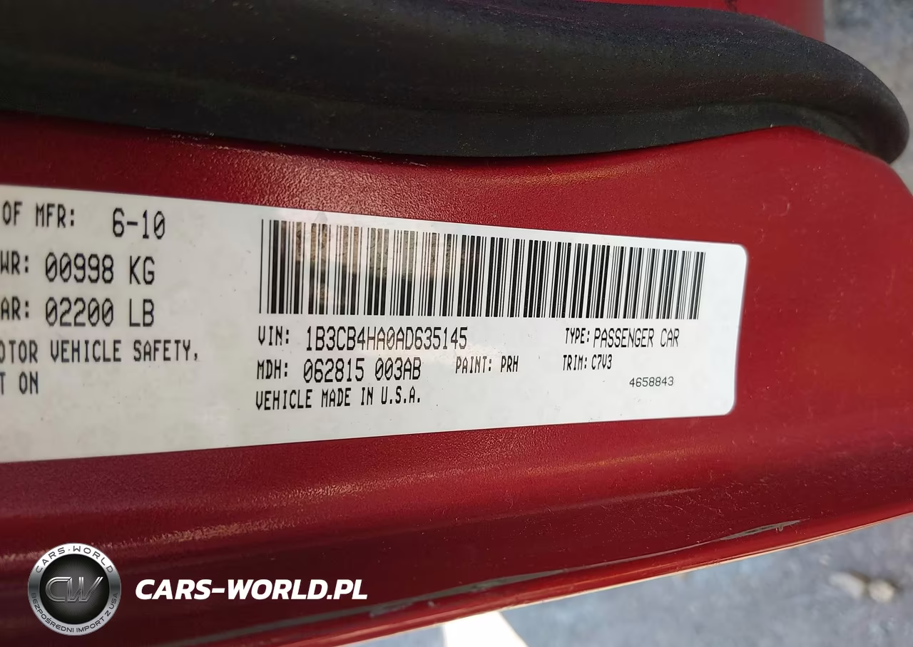 2010 Dodge Caliber Sxt VIN:1B3CB4HA0AD635145 - 9