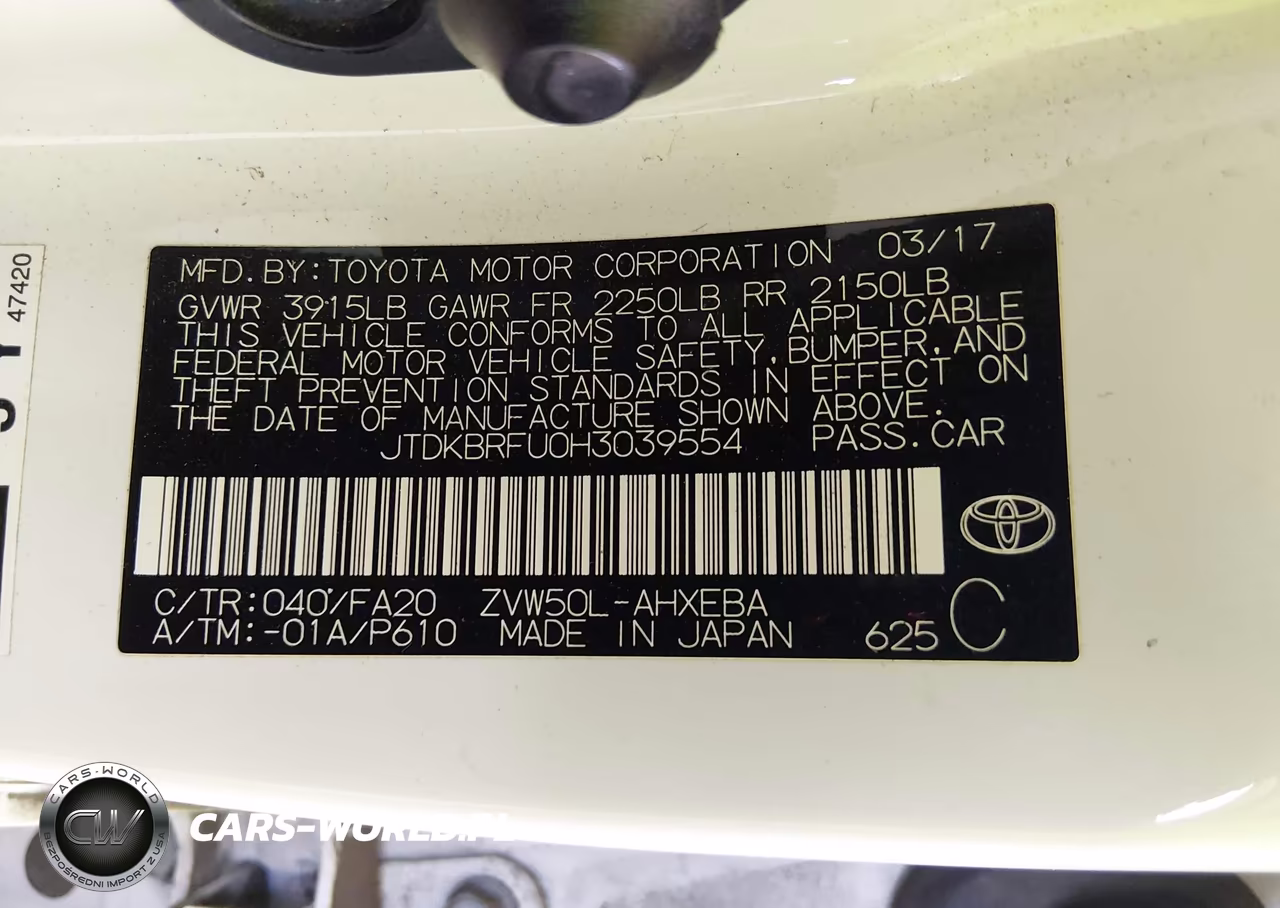 2017 Toyota Prius Two VIN:JTDKBRFU0H3039554 - 9