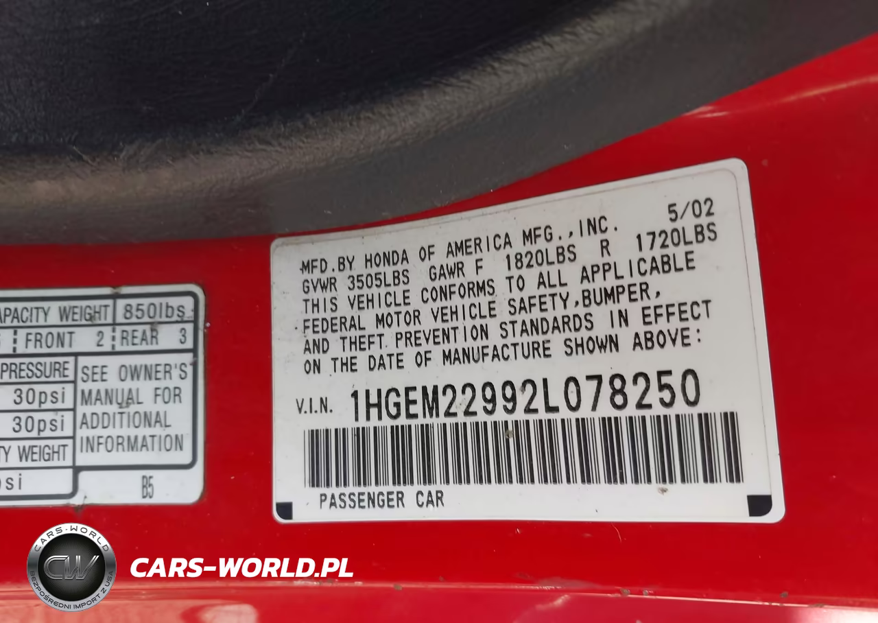2002 Honda Civic Ex VIN:1HGEM22992L078250 - 9